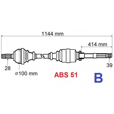 Planetara dreapta .Renault  Master III 2.5DCI 03-06